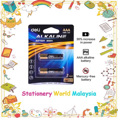 Swm Deli Alkaline Battery Bateri Alkali Aaa Longer Lasting V