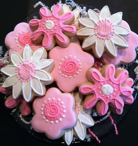 Flower Cookies Mother's Day 1 dozen Decorated Sugar