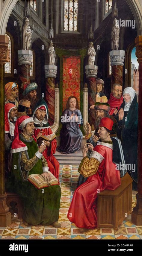 Christ Among The Doctors Master Of The Catholic Kings Circa 1495