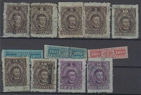 F EX14818 MEXICO REVENUE STAMPS LOT 1891 92 DOCUMENTOS 1 10 EBay