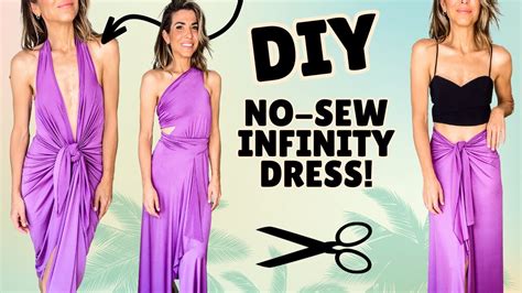 No Sew Infinity Dress Scissors Only Diy W Orly Shani Youtube