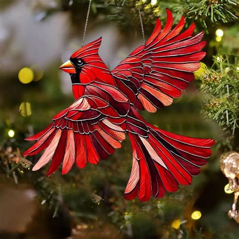 Amazon Winged Cardinal Christmas Ornaments 2025 New Red Bird