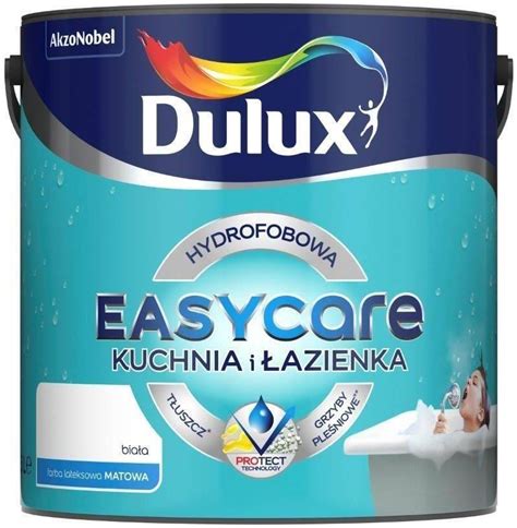 Farba Dulux Farba Lateksowa Kuchnia I Łazienka Matt Biały 2 5L