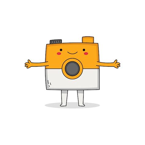 Premium Vector Cute Camera Cartoon Character