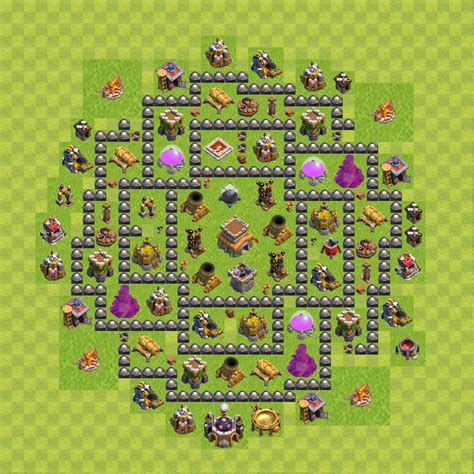 Clash Of Clans Level 8 Town Hall Defense Layout