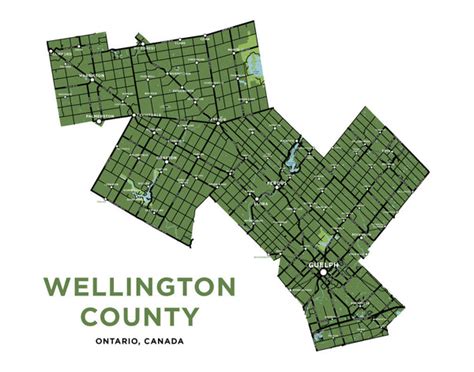 Wellington County Map Print – Jelly Brothers