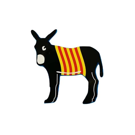 Sticker donkey with the catalan flag