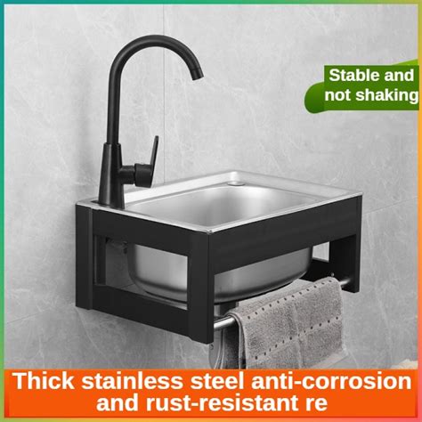 kitchen sink stainless steel wall mounted sink small single slot