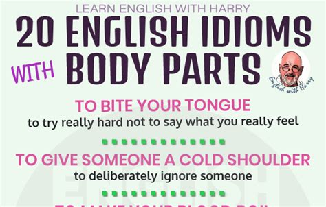 20 English Idioms Related To Body Parts English With Harry 👴