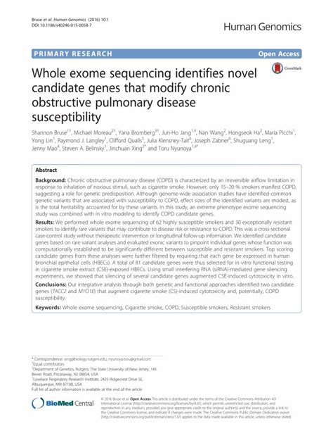 Pdf Whole Exome Sequencing Identifies Novel Candidate Genes · Fig