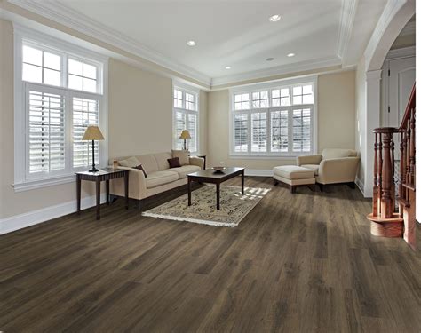 Living Room With Dark Brown Hardwood Floors | Cabinets Matttroy