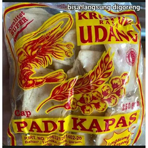 Jual Krupuk Udang Padi Kapas Gr Krupuk Besar Shopee Indonesia