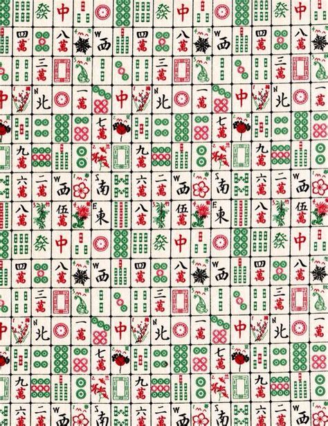 Mahjong Fabric Mahjong Mahjong Tiles Design