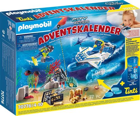 Playmobil Calendrier De L Avent Jeu De Bain Policiers Mission