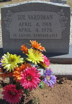 Frances Sue Newberry Vardiman 1918 1976 Mémorial Find a Grave