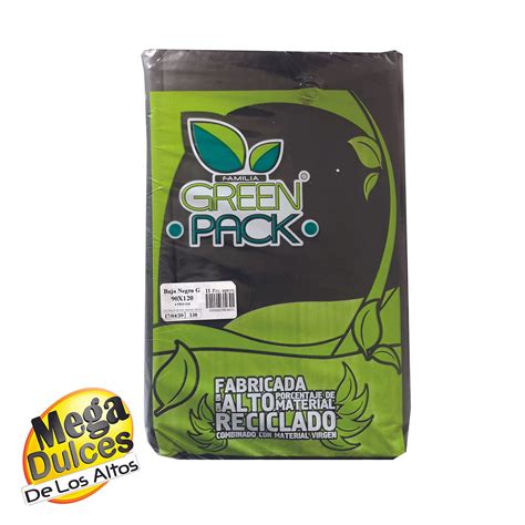 BOLSA BAJA NEGRA GREEN PACK 90 X 120 1 KG MegaDulces