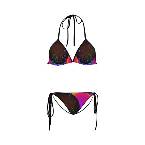 Colorful Fractal 3 Custom Bikini Swimsuit ID D254063