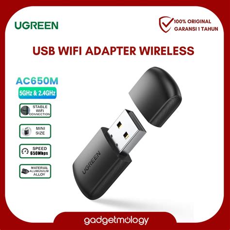 Jual UGREEN AC650 USB Adapter WiFi Wireless 650Mbps Dual Band 2 4G 5G