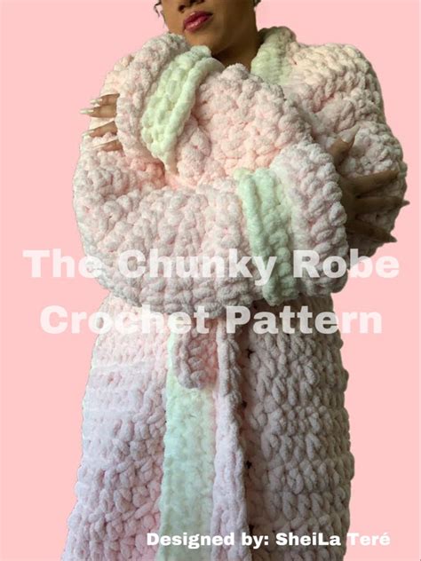 The Chunky Robe Pattern Princess Plush Cozy Crochet Robe Pattern Etsy