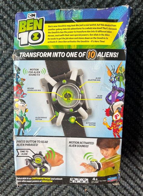 Ben 10 Deluxe Omnitrix Watch 100+ Alien Phrases & Sound Effects Cartoon ...