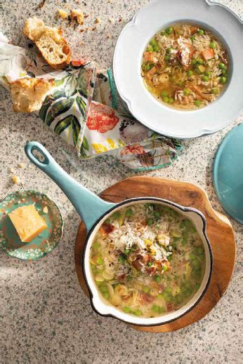 Sopa de otoño con arvejas y Arroz María