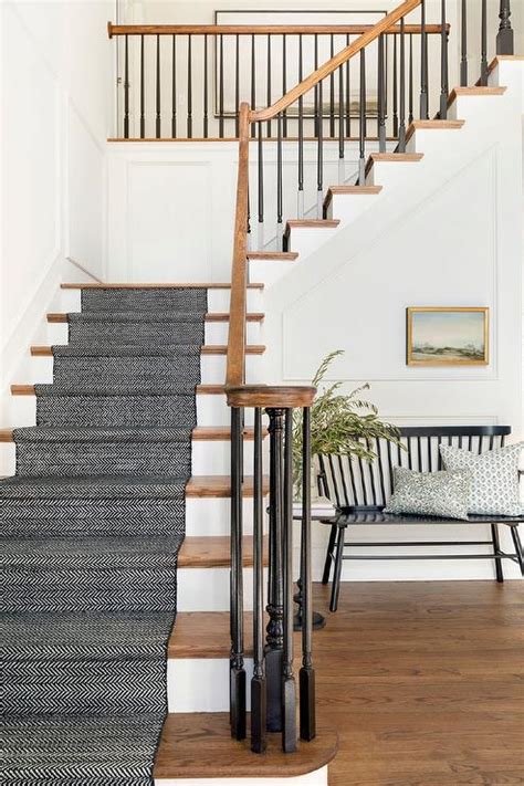 Light Gray Wainscoted Staircase Wall Transitional Entrance Foyer