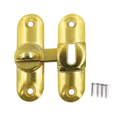 Barn Door Lock 90/180 Degree Flip Sliding Door Latch Punch Free Simple