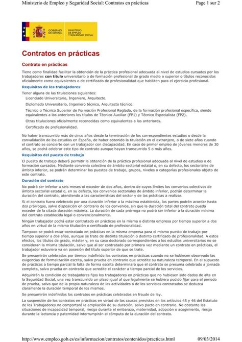 Contrato En Pr Cticas Pdf