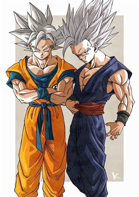 Son Goku Son Gohan And Gohan Beast Dragon Ball And More Drawn By