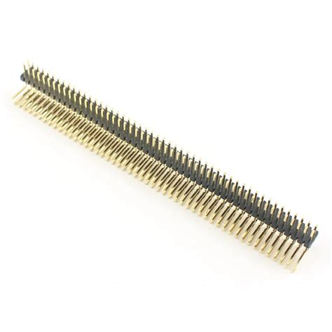 1 27mm Pitch Gold Plated Male 2 50p 100 Pin Header Strip Double Row