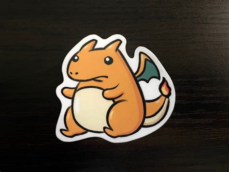 Derpy Charizard Sticker Chonkizard Etsy