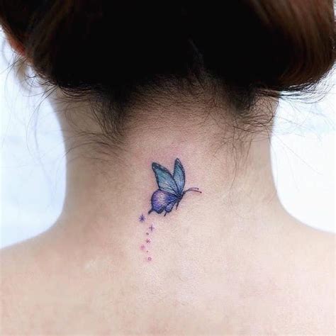 Butterfly Neck Tattoos For Girls - Butterfly Mania