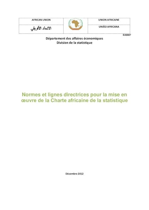 Pdf Normes Et Lignes Directrices Pour La Mise En Uvre De La