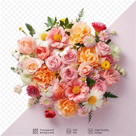 Premium PSD | A bouquet of flowers from the year of may.