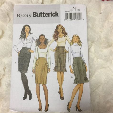 Butterick Misses Skirt And Belt Sewing Pattern B5249 UC Uncut Etsy