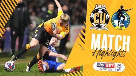 Match Highlights Cambridge United Bristol Rovers Youtube