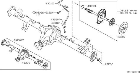 Nissan NV2500 Axle with O Brake. Beam Axle. Center Differential. Live Axle. Rigid Axle - 43003 ...