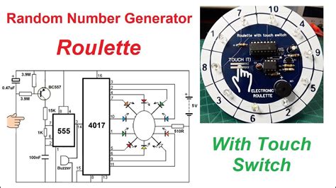 Random Number Generator Circuit With 10 Leds Roulette Youtube