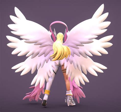 Angewomon STL Figure Statue STL Angel 3D Print Digimon Etsy