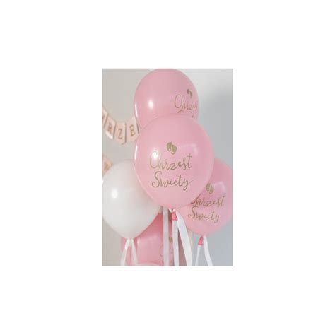 Balony lateksowe Eco Chrzest Święty różowe 33 cm 6 szt