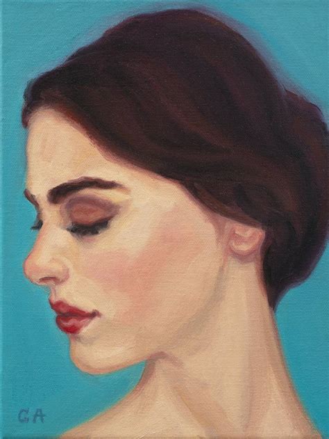 Woman S Profile Portrait Painting By Giselle Ayupova Saatchi Art