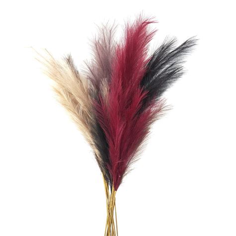 Scarlet Large Faux Pampas Grass Stem Wholesale By Hill Interiors