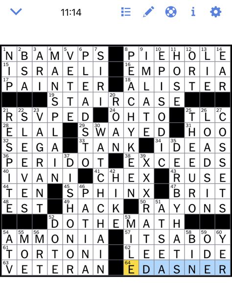 The New York Times Crossword Puzzle Solved Fridays New York Times