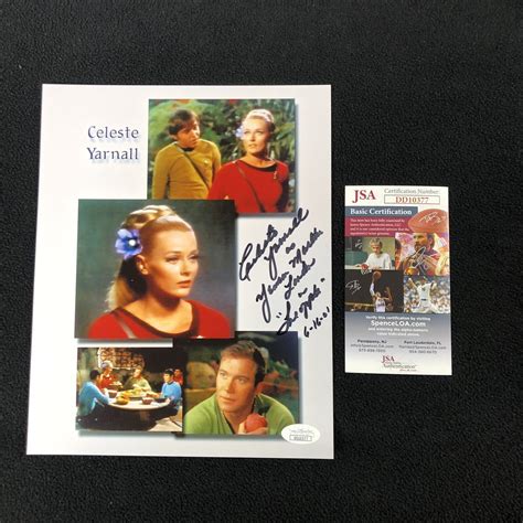 Celeste Yarnall Signed Star Trek Yeoman Martha Landon Apple 8x10 Photo