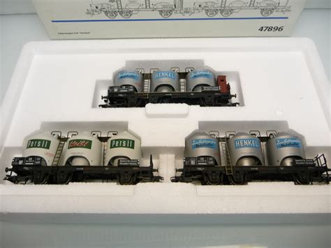 Märklin 47896 H0 Silowagen Set 3 teilig Henkel Düsseldorf wie ladenneu