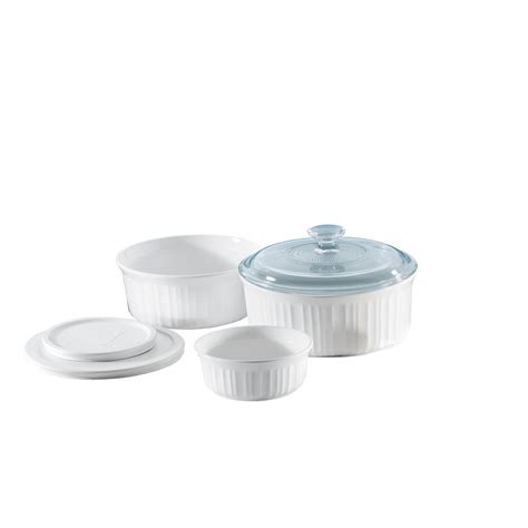 Corningware French White Piece Ceramic Bakeware Set Deal Brickseek