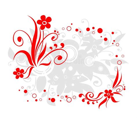 Red Flowers Border Stock Images Image 2666744