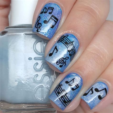 31 Music Nails For Music Lovers Nail Design Ideaz Music Nails Nail