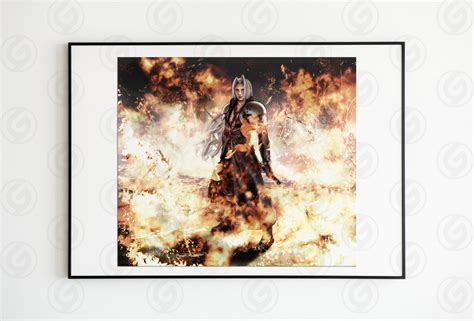 Incident in Nibelheim sephiroth in Flames - Etsy