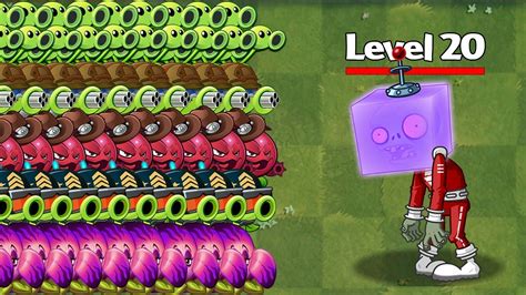 PvZ 2 Hard Challenge 50 Plants Max Level Power Up Vs Holohead Zombie